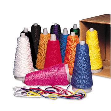 Pacon® Trait-tex® Double Weight Yarn Cones, 2-ply, 2 Oz, 100% Acrylic, Assorted Colors, 12-box freeshipping - TVN Wholesale